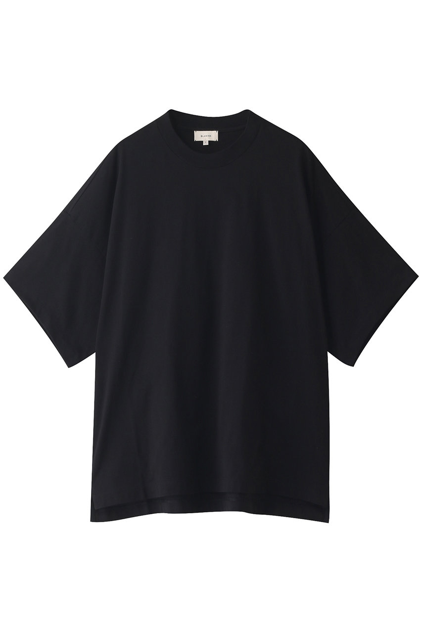 ブラミンク/BLAMINKのコットンクルーネックオーバースリーブTシャツ(ブラック/7917-299-0026)
