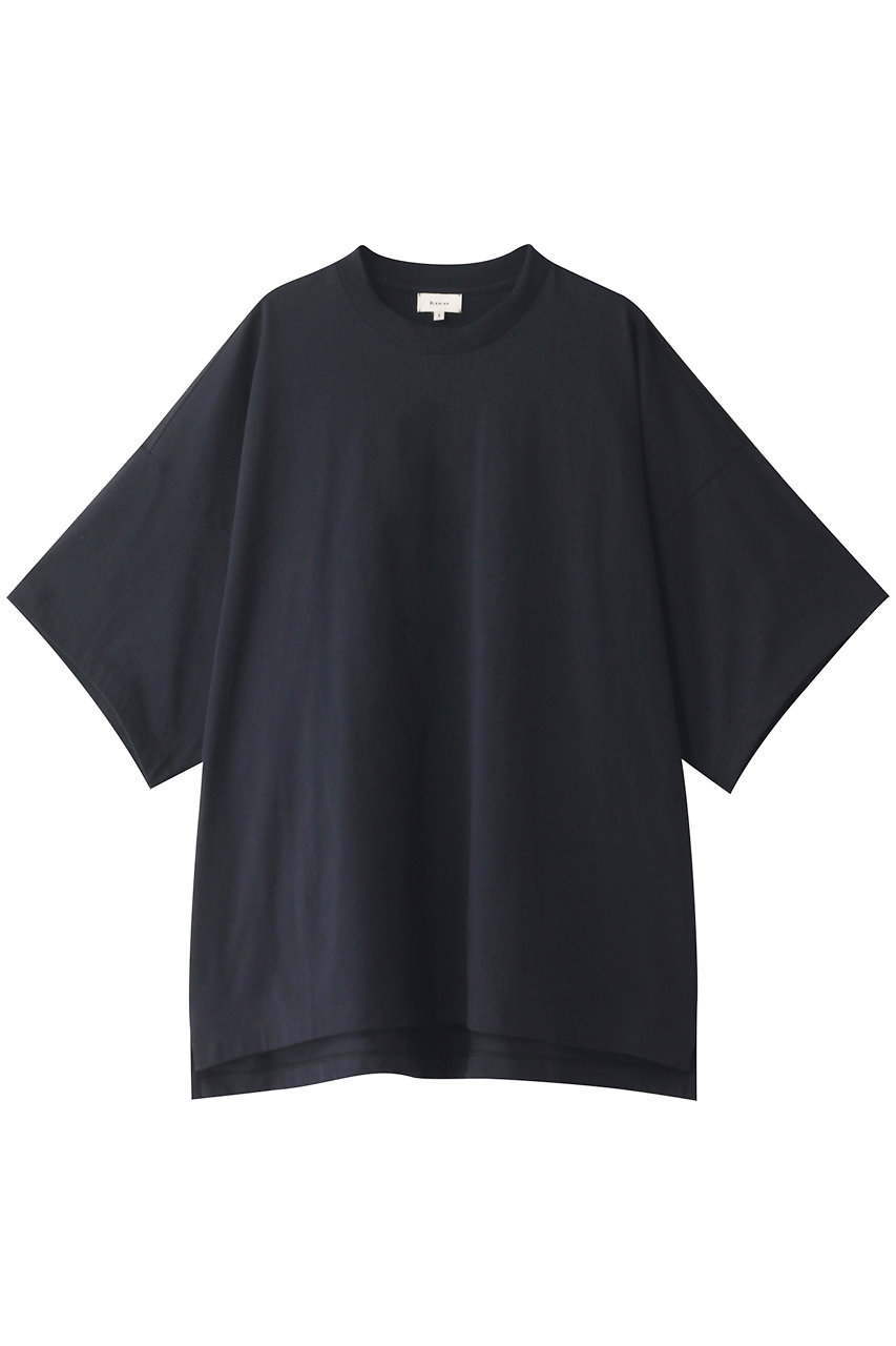 ブラミンク/BLAMINKのコットンクルーネックオーバースリーブTシャツ(ネイビー/7917-299-0026)