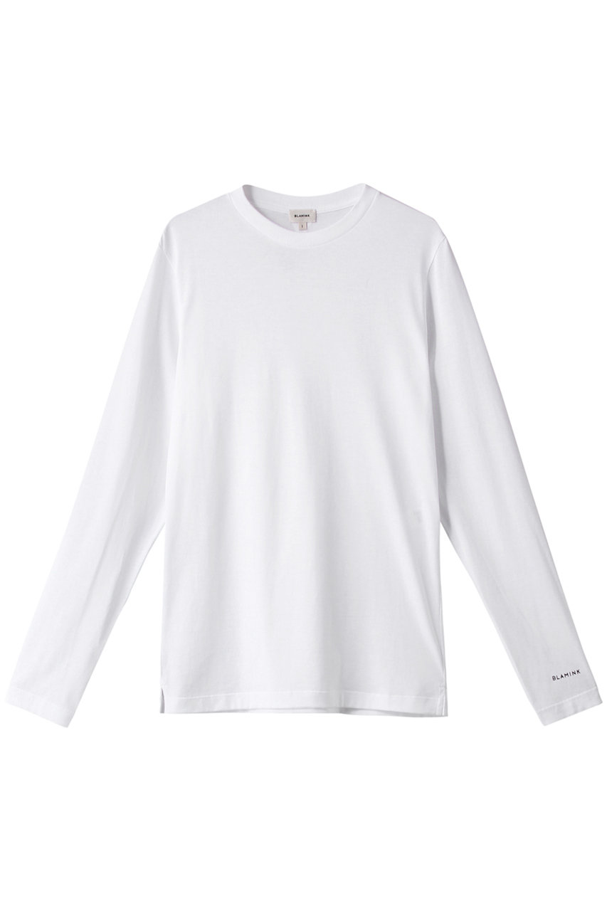ブラミンク/BLAMINKのコットンクルーネックロングスリーブTシャツ(ホワイト/7912-222-0038)