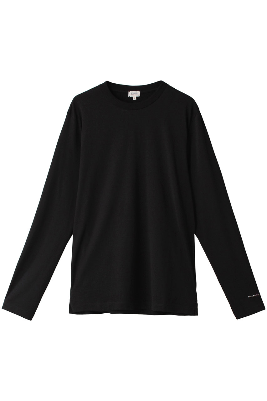 ブラミンク/BLAMINKのコットンクルーネックロングスリーブTシャツ(ブラック/7912-222-0038)