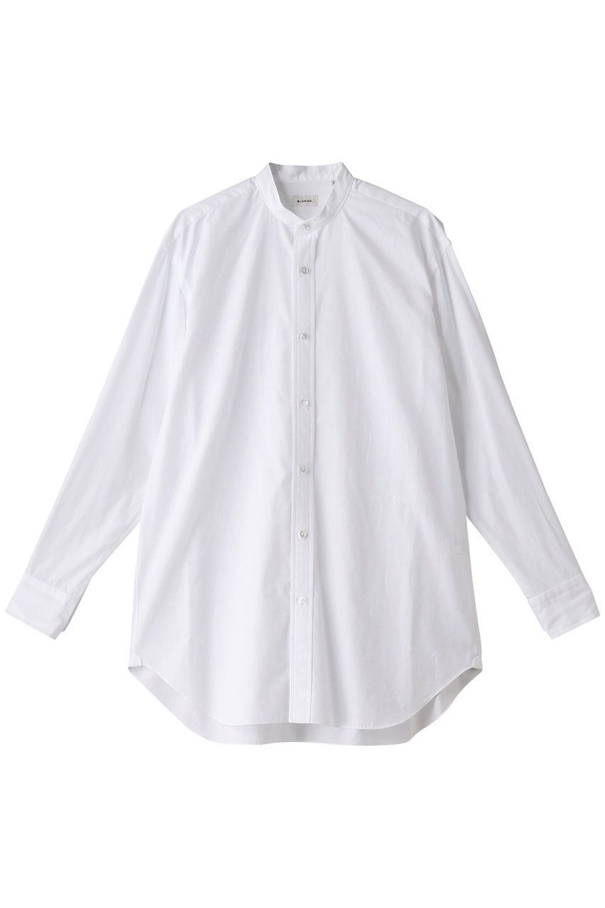 BLAMINK(ブラミンク)｜コットンバンドカラーシャツ/ホワイト の通販