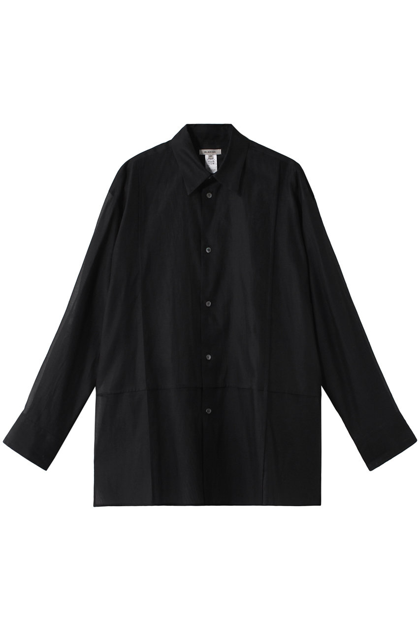 ブラミンク/BLAMINKのコットンシルクレギュラーロングスリーブシャツ(ブラック/7911-299-0155)