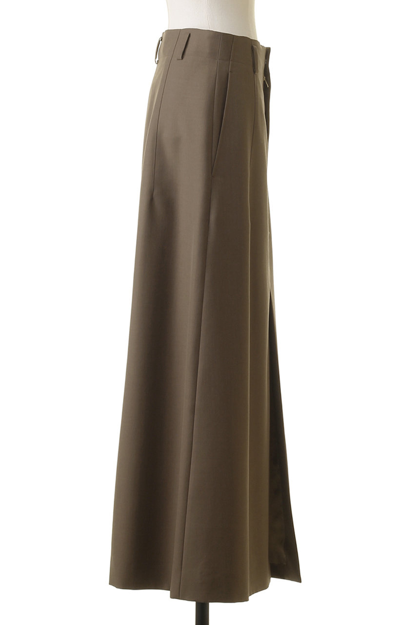 BLAMINK(ブラミンク)｜ウールモヘヤロングスカート/ミッドブラウン の  