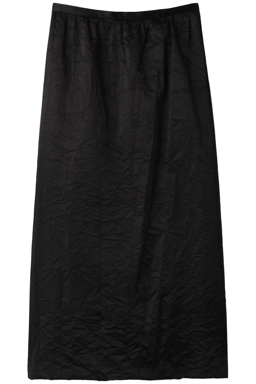 ブラミンク/BLAMINKのクラッシュサテンタイトスカート(ブラック/7924-230-0387)