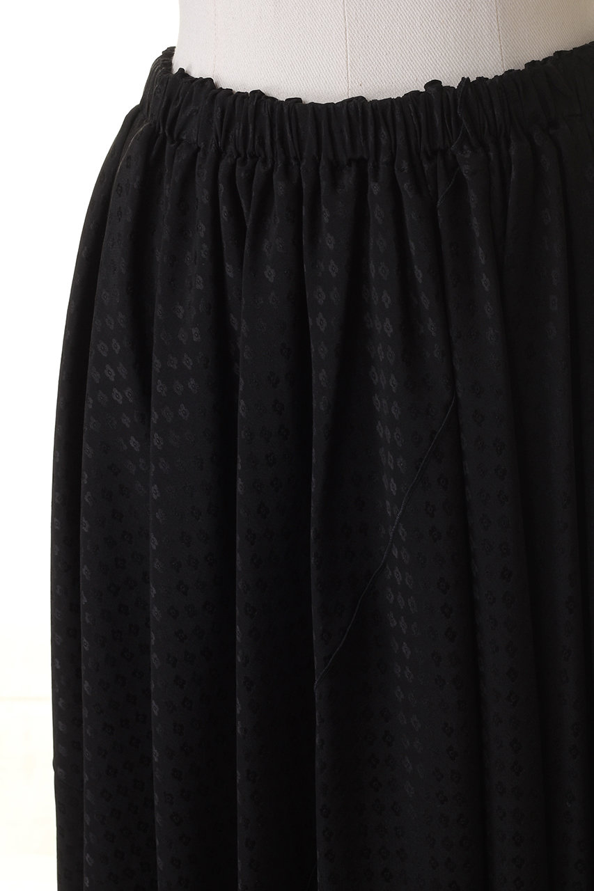 BLAMINK(ブラミンク)｜シルクフラワジャカードギャザースカート/ブラック の通販｜ELLESHOP・(エル・ショップ)