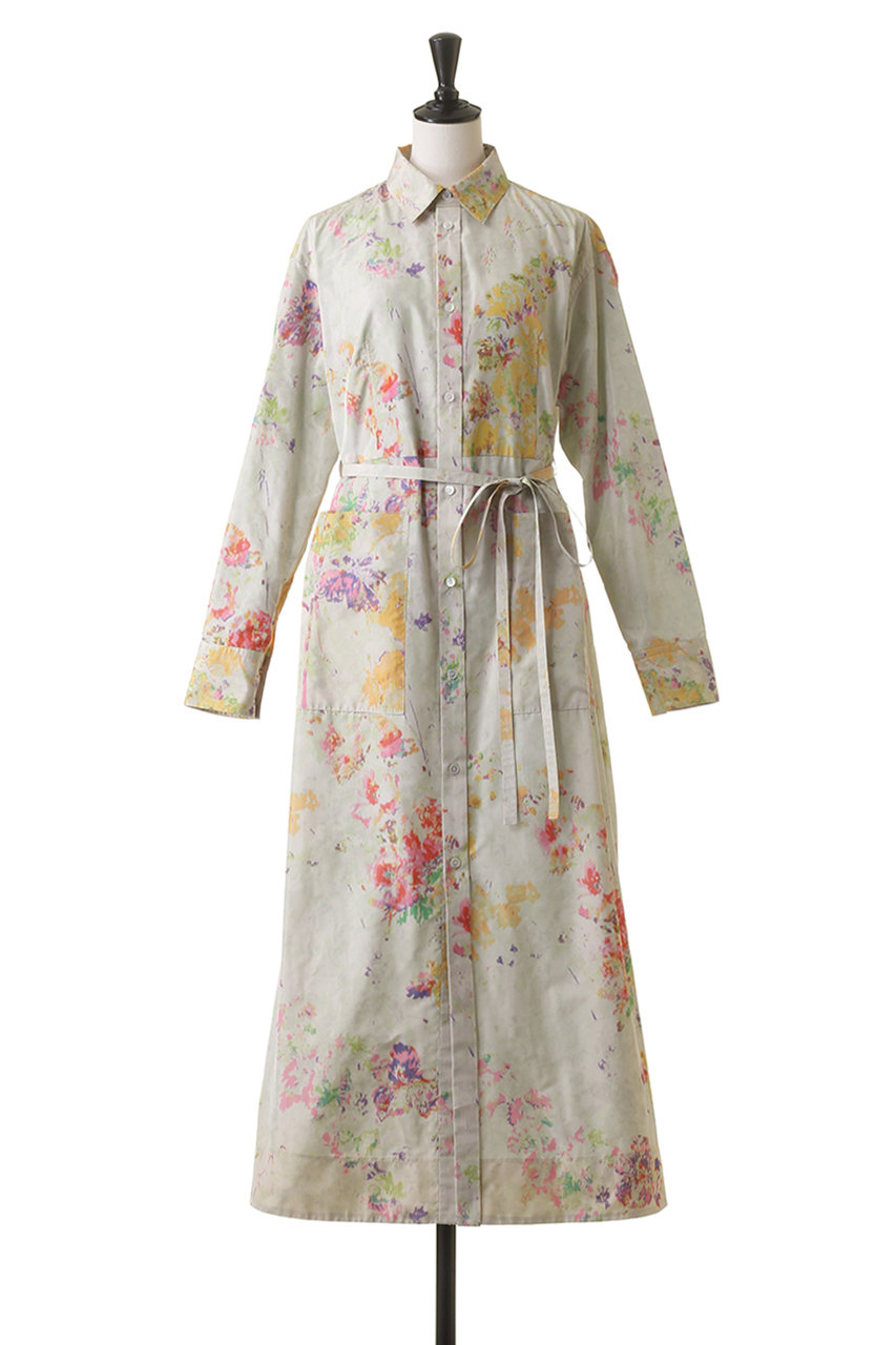 BLAMINK(ブラミンク)｜フラワープリントレギュラーカラーワンピース  