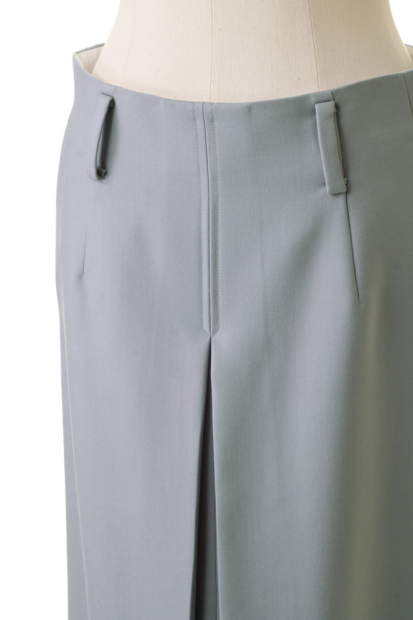 BLAMINK(ブラミンク)｜ウールボックスプリーツスカート/ダークブラウン  