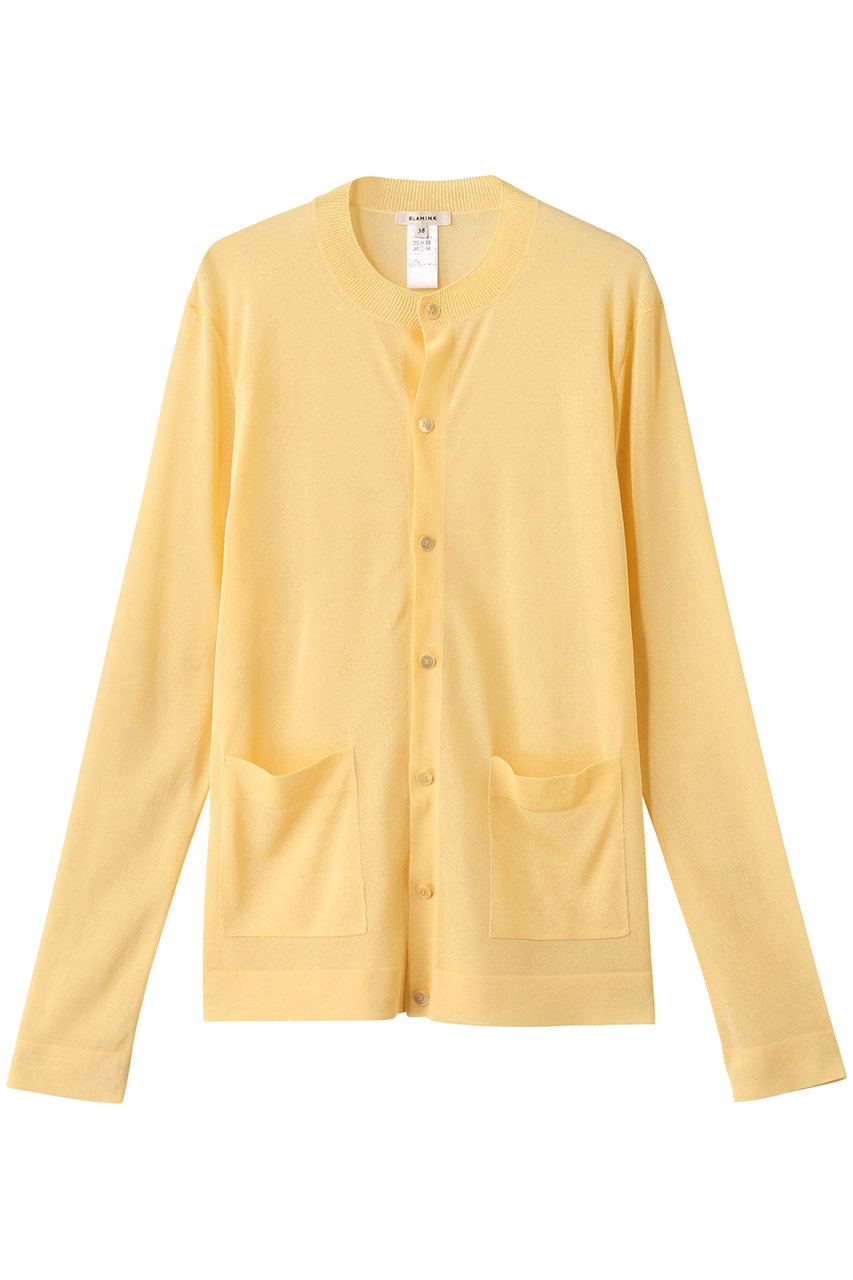 BLAMINK クルーネックカーディガン (イエロー, 38) ブラミンク ELLE SHOP BLAMINK クルーネックカーディガン (イエロー, 38) ブラミンク ELLE SHOP