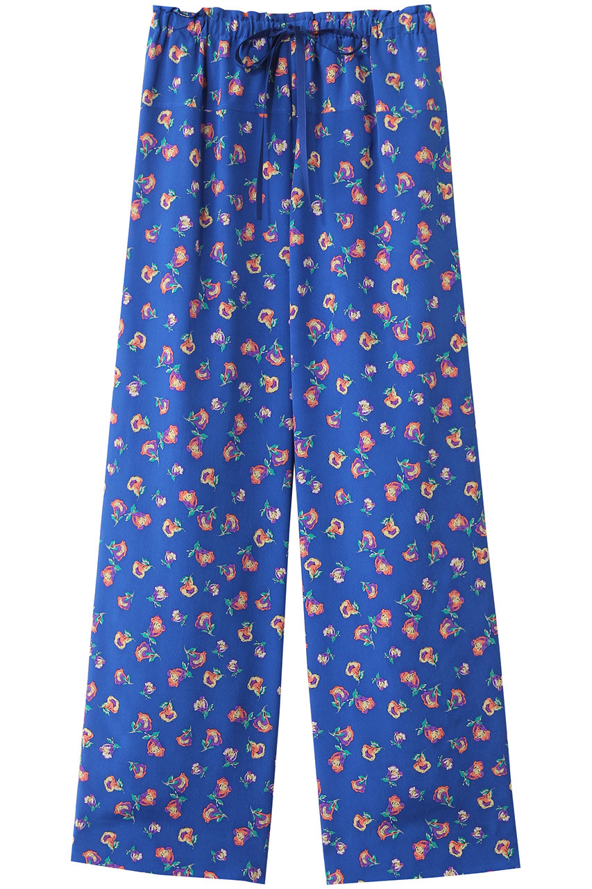 BLAMINK フラワープリントドロストパンツ (ロイヤル, 36) ブラミンク ELLE SHOP BLAMINK フラワープリントドロストパンツ (ロイヤル, 36) ブラミンク ELLE SHOP