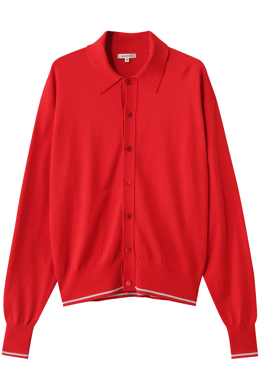 BLAMINK レギュラーカラーカーディガン (レッド, 38) ブラミンク ELLE SHOP BLAMINK レギュラーカラーカーディガン (レッド, 38) ブラミンク ELLE SHOP