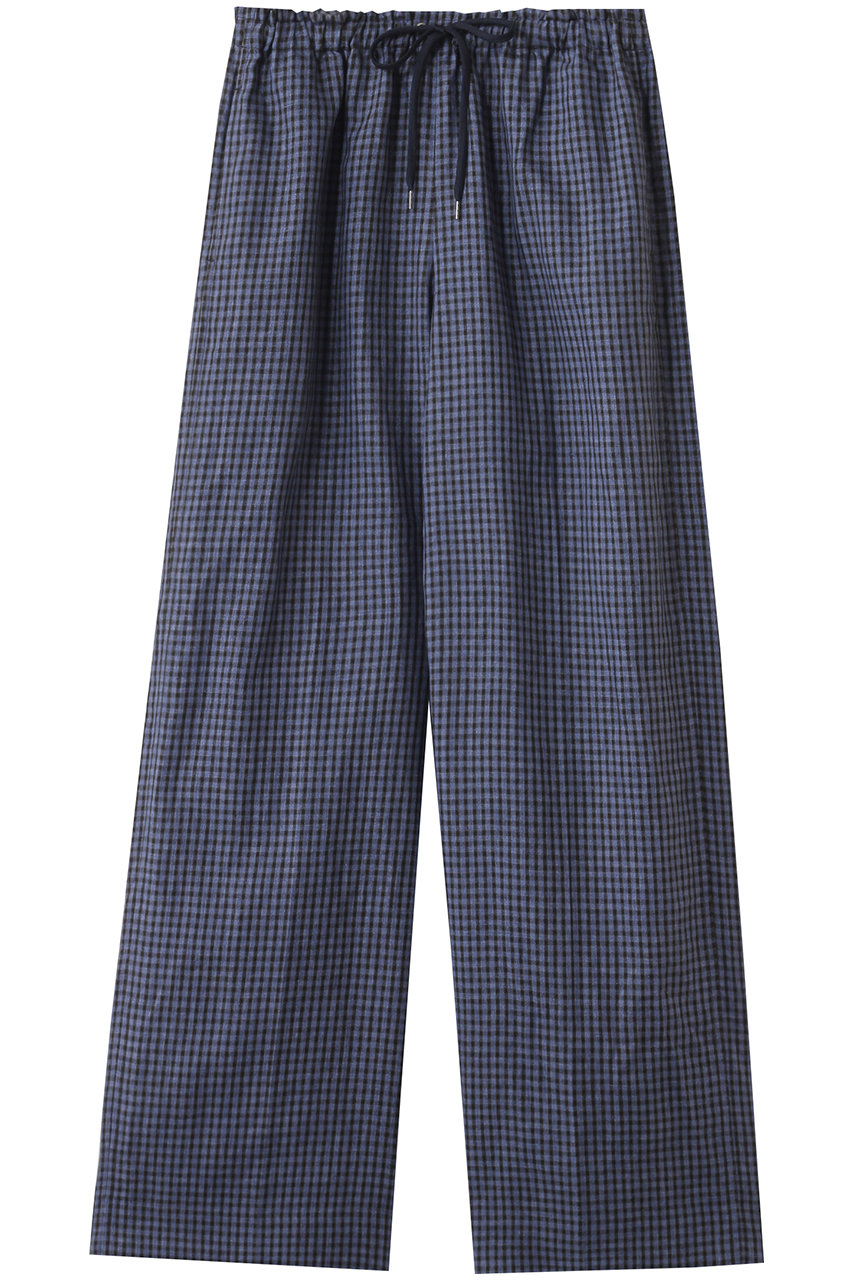 BLAMINK チェックドロストパンツ (ネイビー, 36) ブラミンク ELLE SHOP BLAMINK チェックドロストパンツ (ネイビー, 36) ブラミンク ELLE SHOP