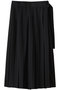 サイドベルトプリーツスカート ブラミンク/BLAMINK ブラック