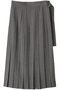サイドベルトプリーツスカート ブラミンク/BLAMINK ミッドグレー