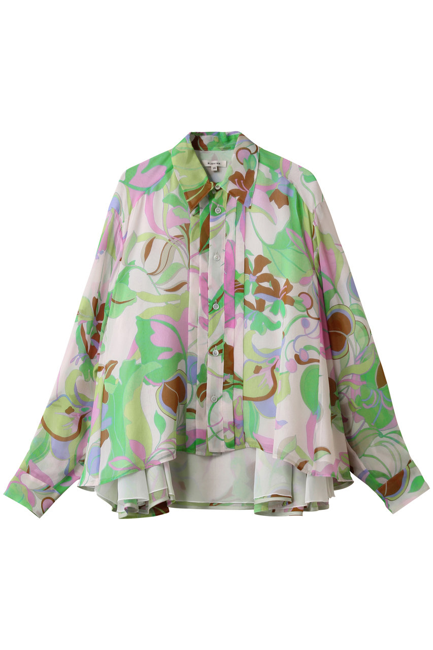 BLAMINK フラワープリントロングスリーブブラウス (オフホワイト, 36) ブラミンク ELLE SHOP BLAMINK フラワープリントロングスリーブブラウス (オフホワイト, 36) ブラミンク ELLE SHOP