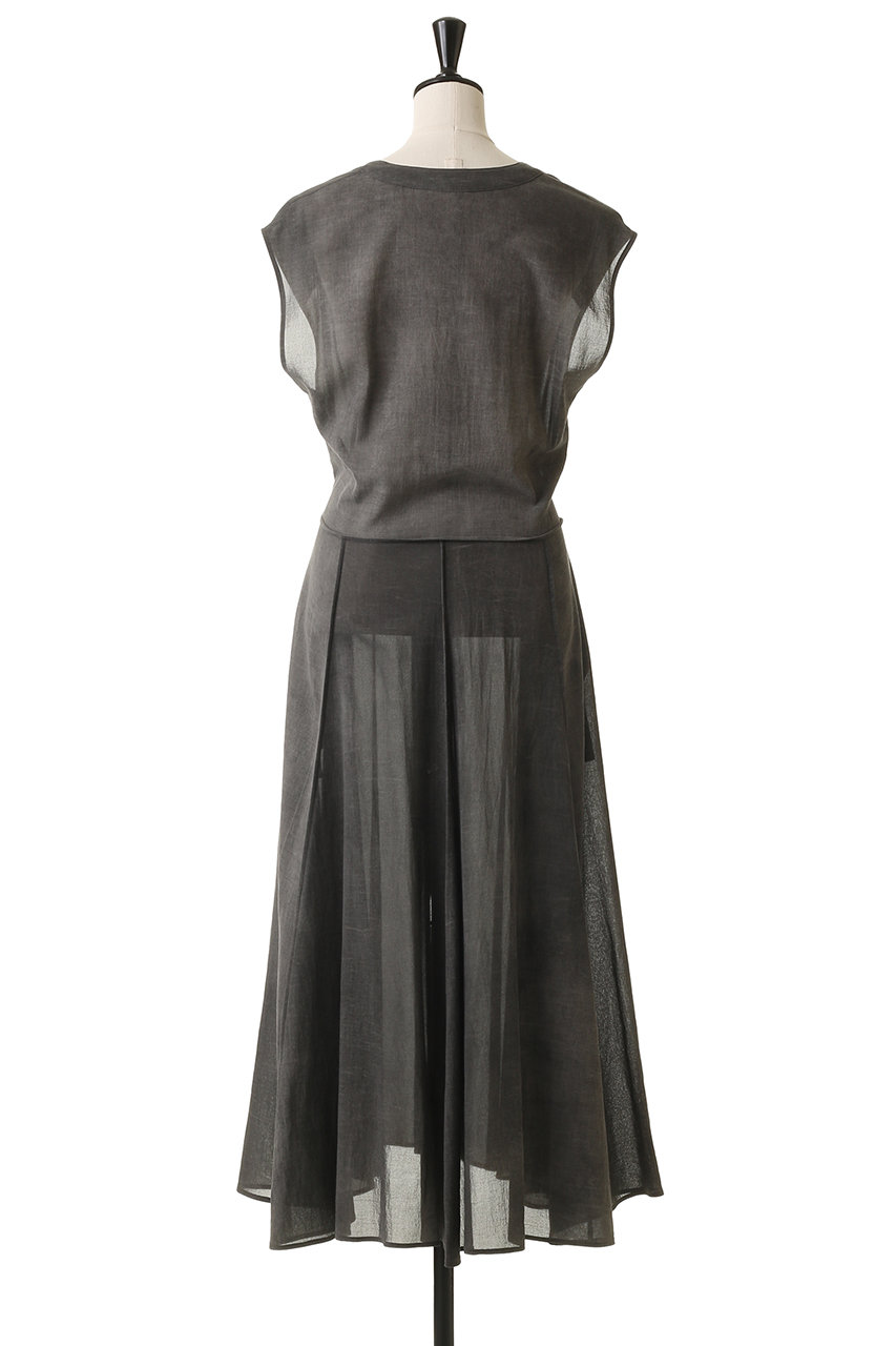 BLAMINK(ブラミンク)｜Vネックノースリーブワンピース/ブラック の通販