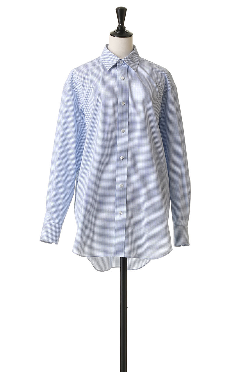 BLAMINK ライトブルー トップス 36 BLAMINK(ブラミンク)｜チェックレギュラーシャツ/ライトブルー