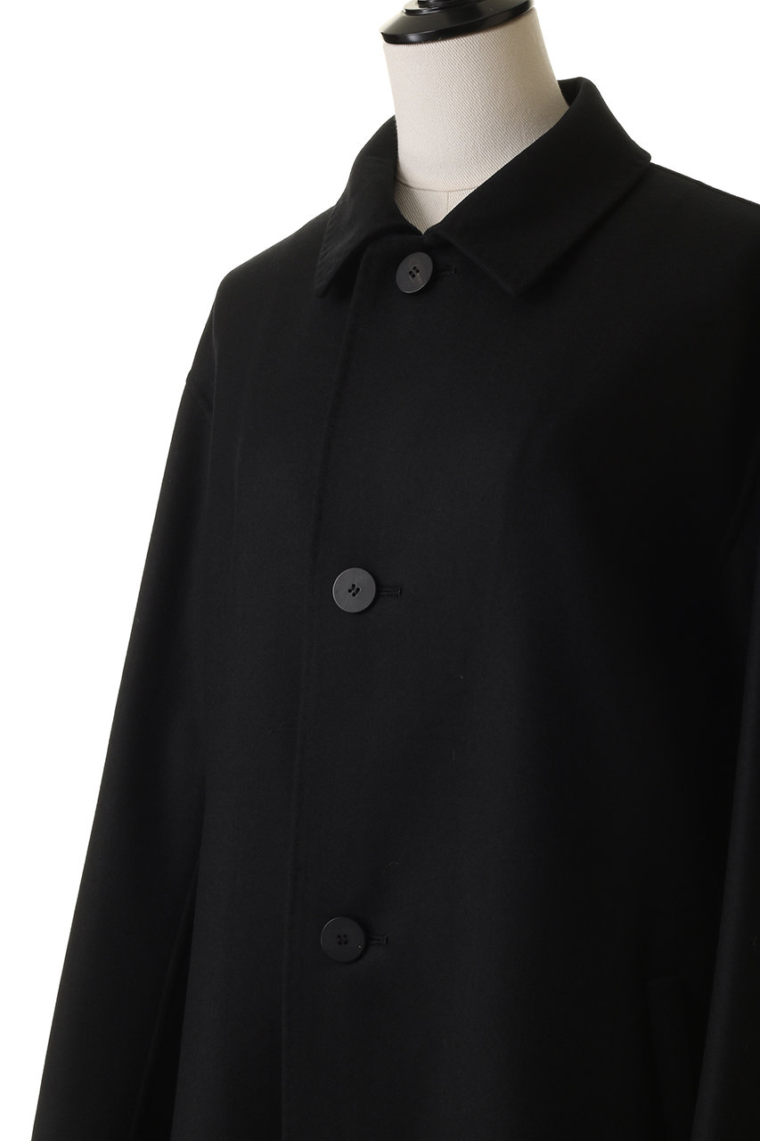 ★ブラミンク★BLAMINK★タフタレギュラーカラーロングコート★ブラック★36 ☆ブラミンク☆BLAMINK☆タフタレギュラーカラーロングコート