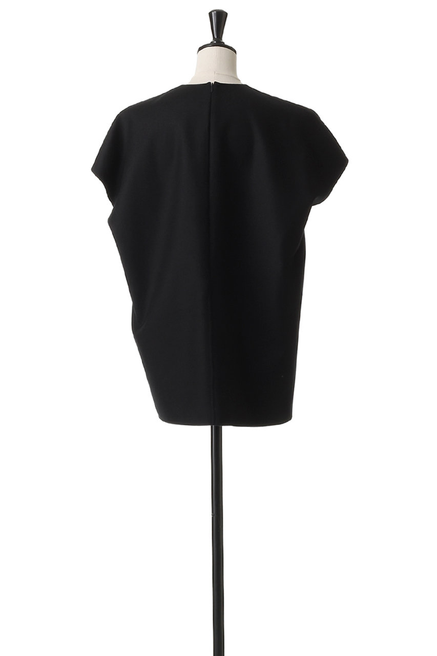 BLAMINK(ブラミンク)｜ダブルフェイスノースリーブブラウス/ブラック