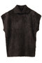 カシミヤファータートルネックベスト ブラミンク/BLAMINK ダークブラウン