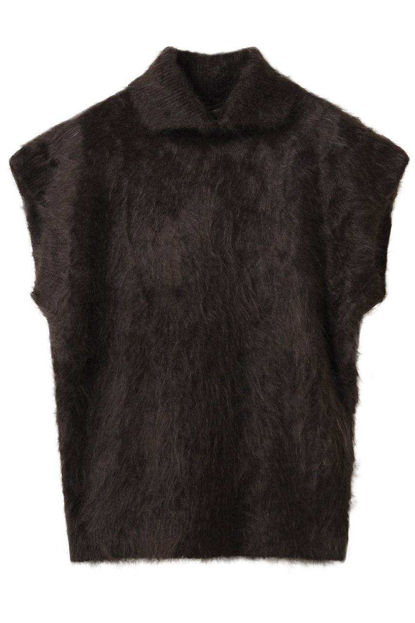 カシミヤファータートルネックベスト