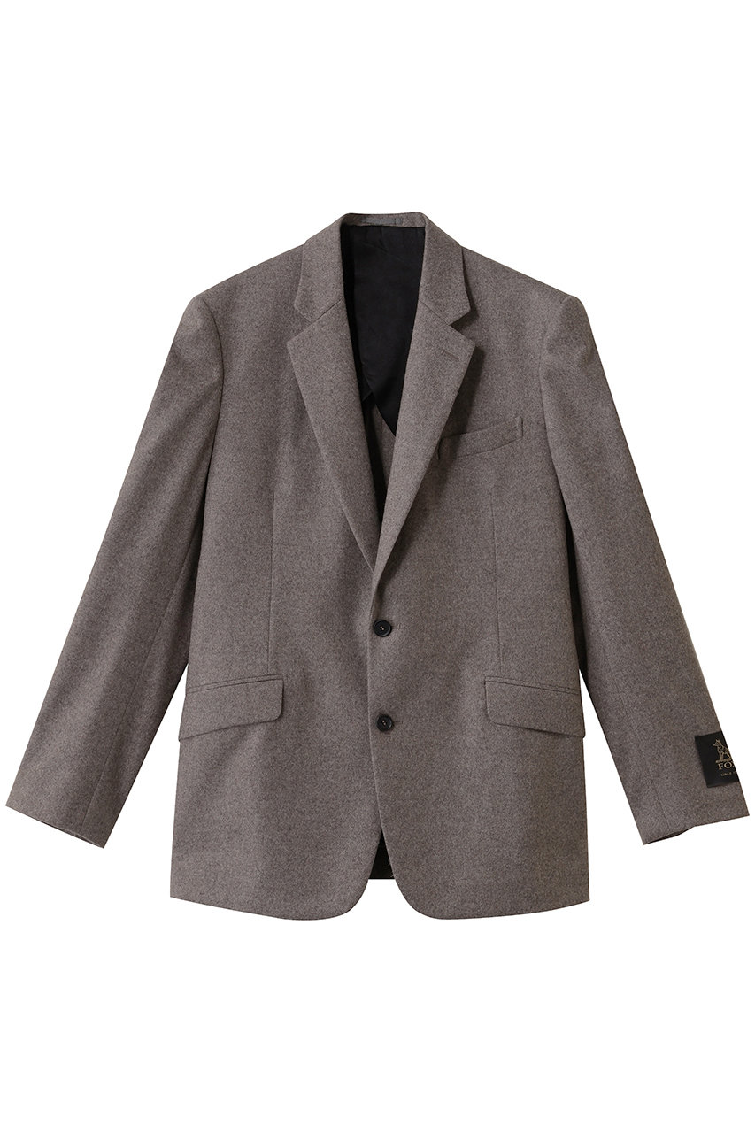 BLAMINK テーラード2ボタンジャケット (ミッドグレー, 48) ブラミンク ELLE SHOP