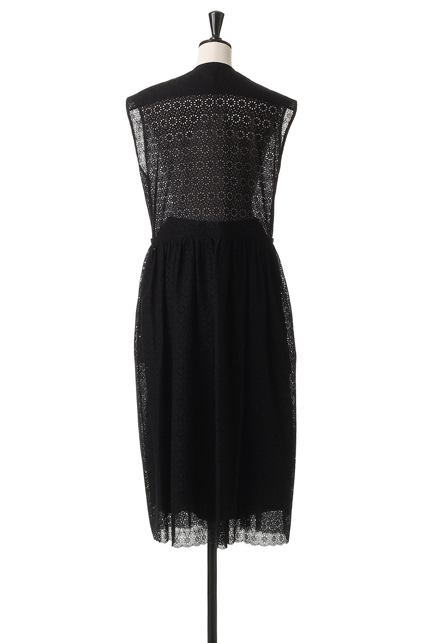 BLAMINK(ブラミンク)｜エンブロノースリーブワンピース/ブラック の