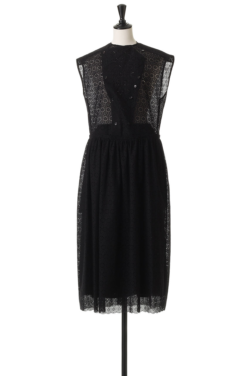 BLAMINK(ブラミンク)｜エンブロノースリーブワンピース/ブラック の