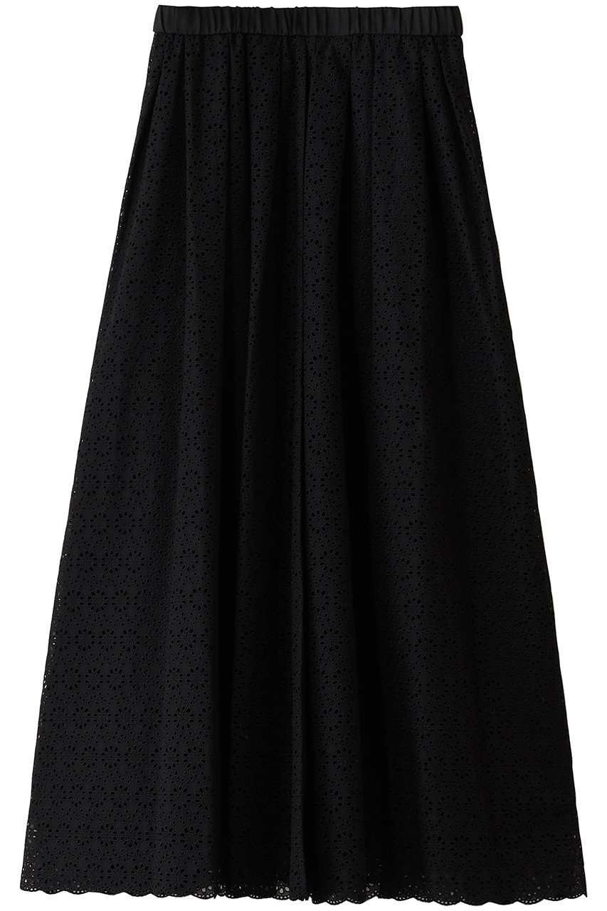 BLAMINK エンブロギャザースカート (ブラック, 38) ブラミンク ELLE SHOP