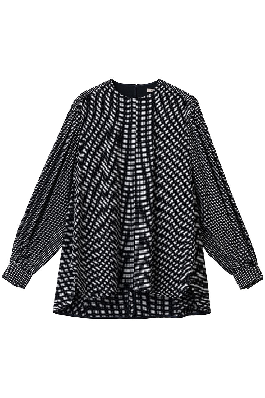 BLAMINK パターンクルーネックブラウス (ネイビー, 38) ブラミンク ELLE SHOP BLAMINK パターンクルーネックブラウス (ネイビー, 38) ブラミンク ELLE SHOP