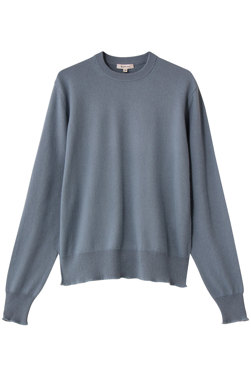 BLAMINK クルーネックロングスリーブニット (ライトブルー, 38) ブラミンク ELLE SHOP BLAMINK クルーネックロングスリーブニット (ライトブルー, 38) ブラミンク ELLE SHOP