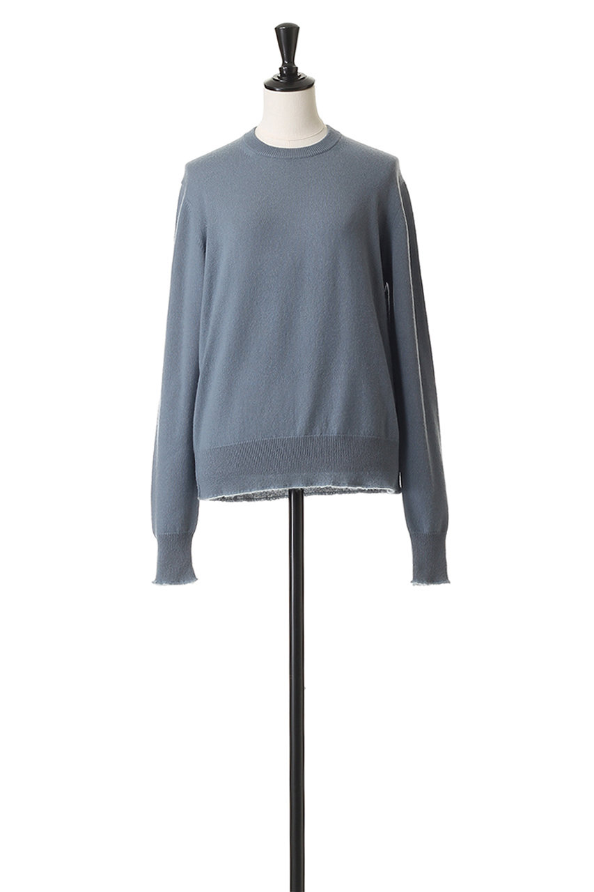 BLAMINK(ブラミンク)｜クルーネックロングスリーブニット/ライトブルー