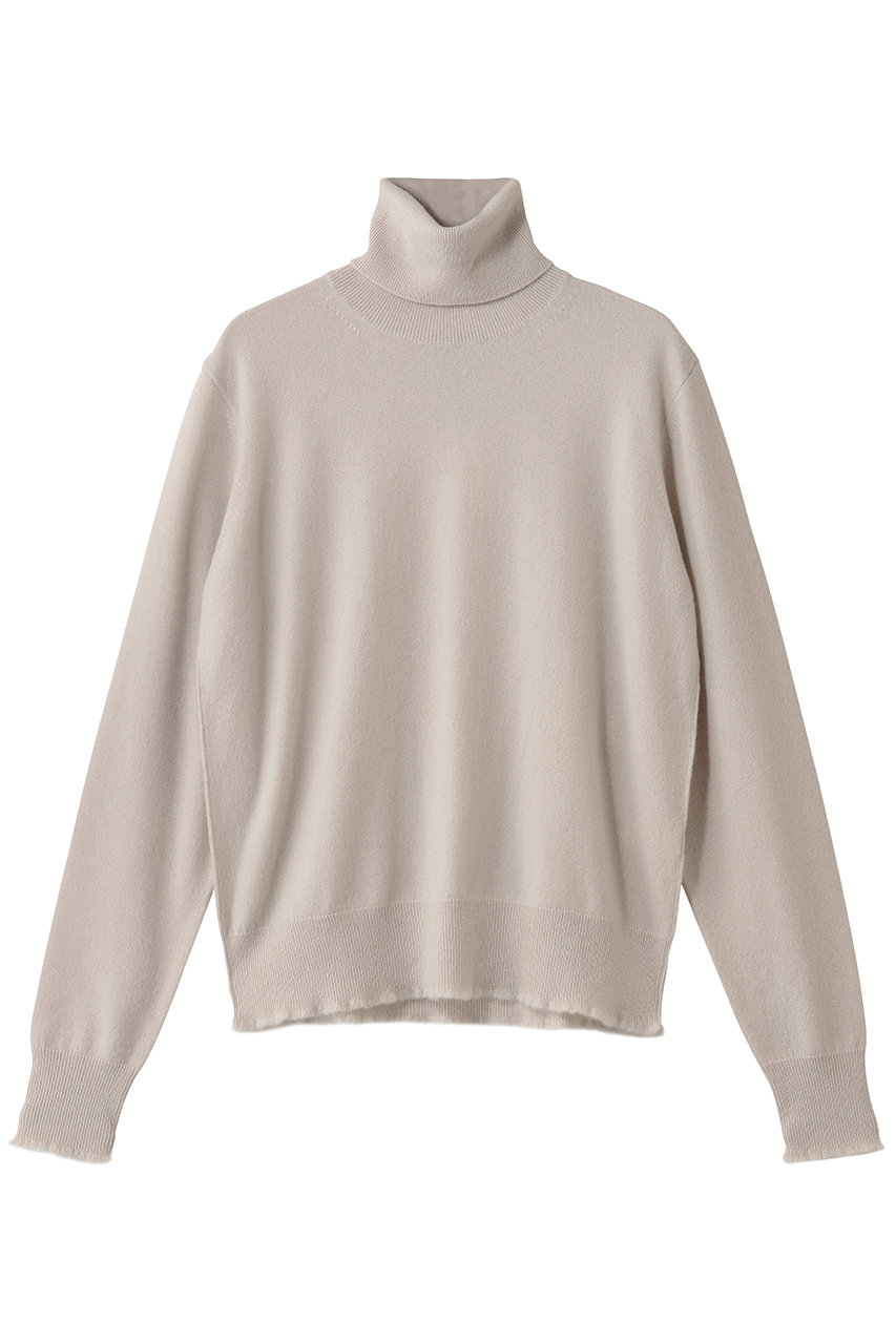 BLAMINK タートルネックロングスリーブニット (ベージュ, 38) ブラミンク ELLE SHOP