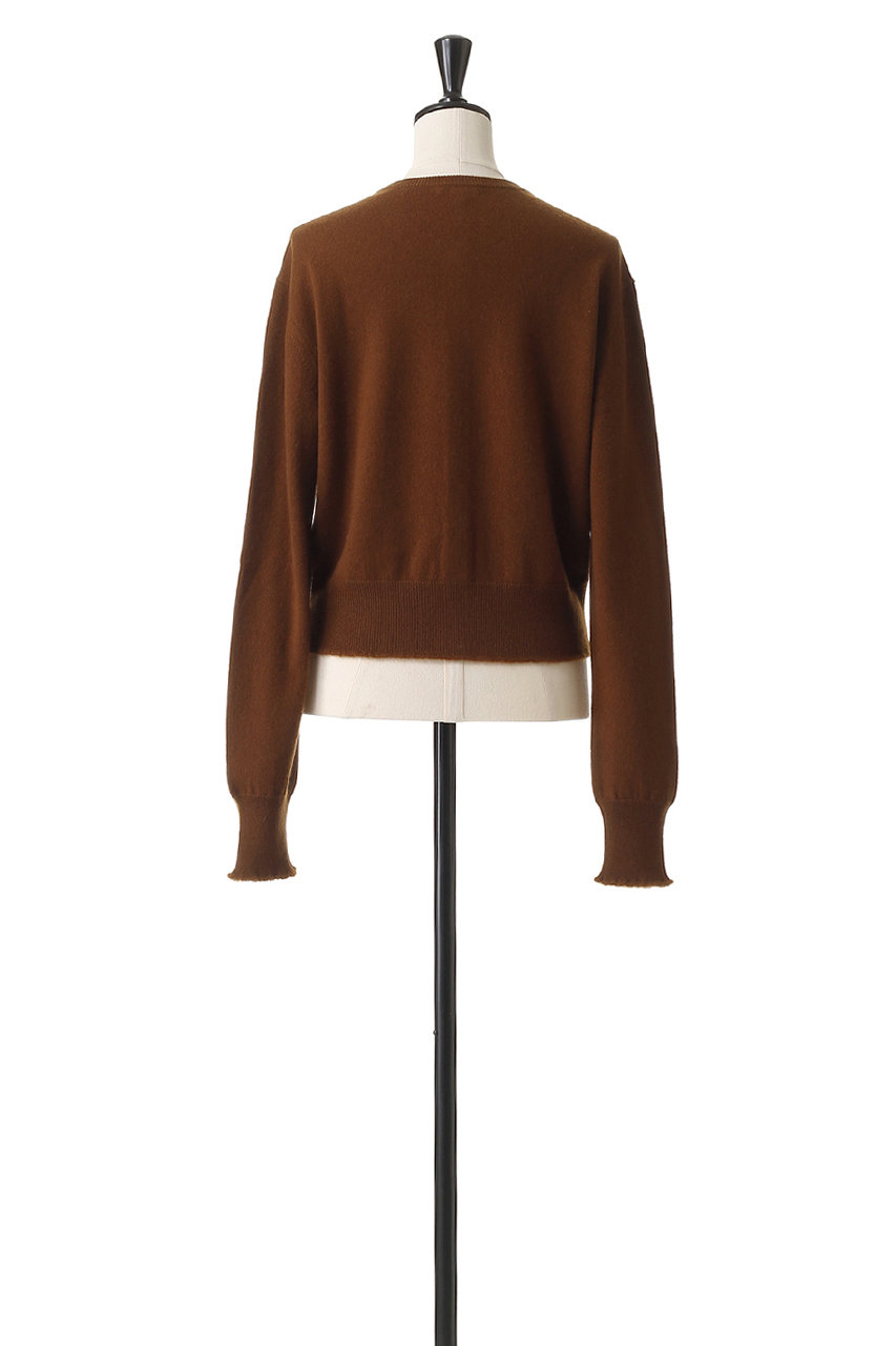 BLAMINK(ブラミンク)｜クルーネックカーディガン/ミッドブラウン の