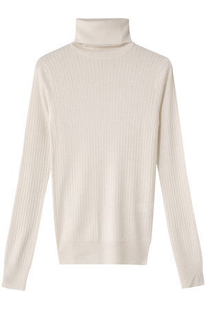 【BLAMINK】アイボリーウールポロニット ウールポリエステル16Gポロショートスリーブ | BLAMINK (Women