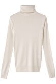BLAMINK(ブラミンク)｜カシミヤシルクリブタートルネックニット/オフ