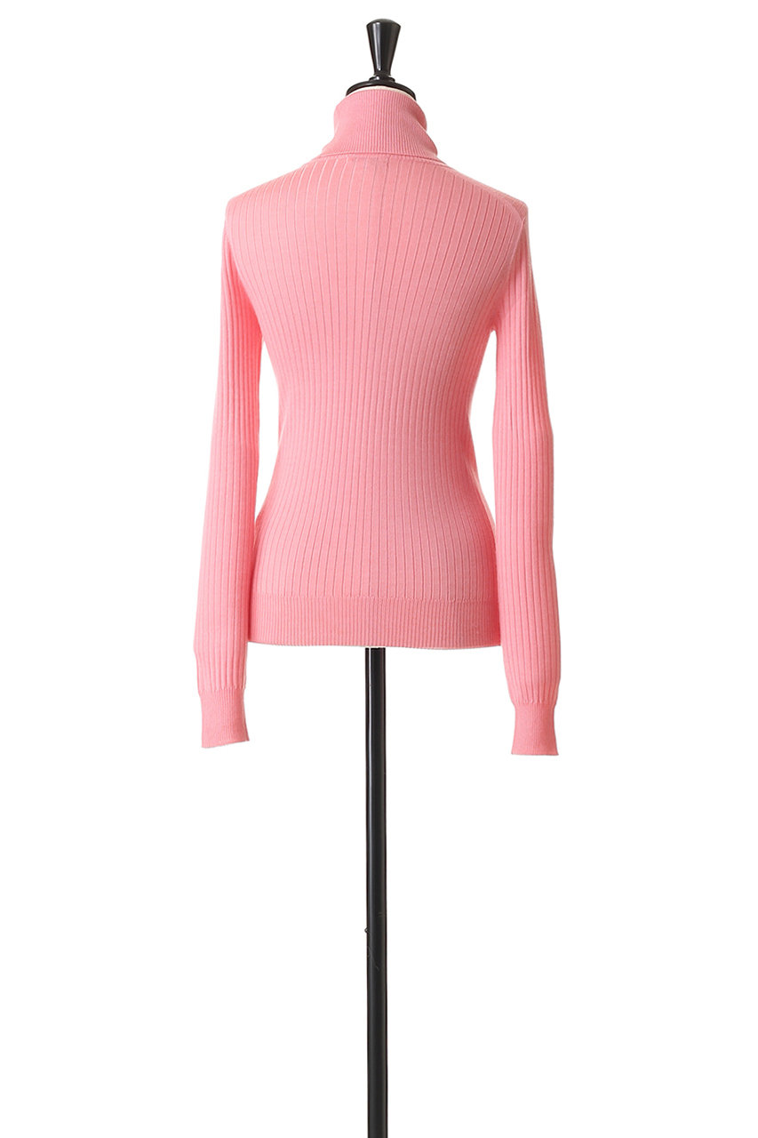 BLAMINK(ブラミンク)｜カシミヤシルクリブタートルネックニット/オフ