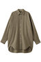 【BLMK】ウールカシミヤレギュラーカラーシャツ ブラミンク/BLAMINK オリーブ