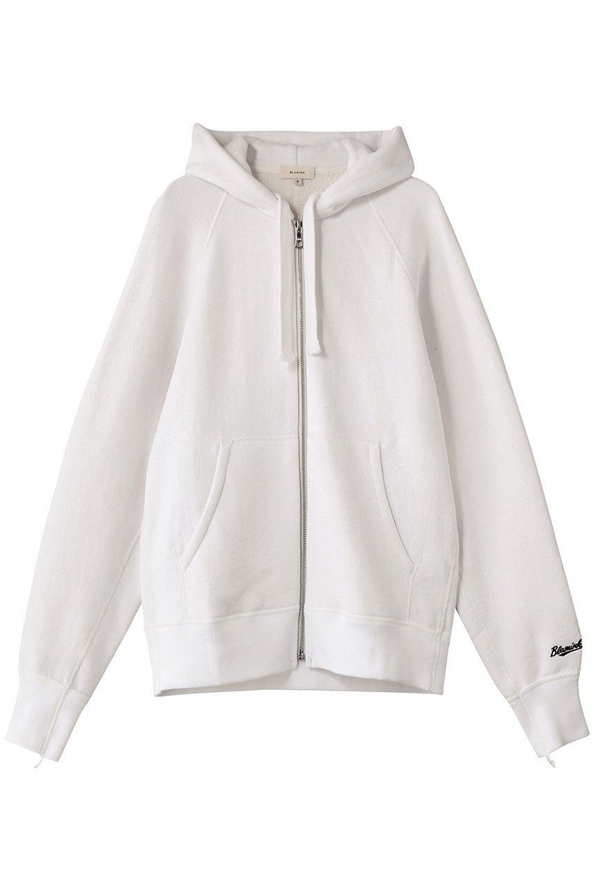 BLAMINK(ブラミンク)｜【BLMK】吊り裏毛ジップパーカー/ホワイト の