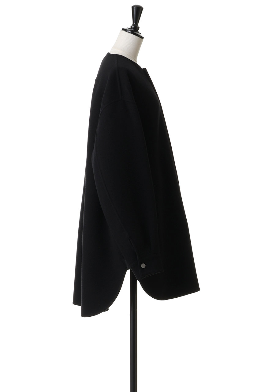 ブラミンク シルクダブルフェイスステンカラーコート ダブルフェイス ステンカラーコート