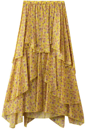 ブラミンク/BLAMINKのフラワープリントティアードスカート(110700/110702)