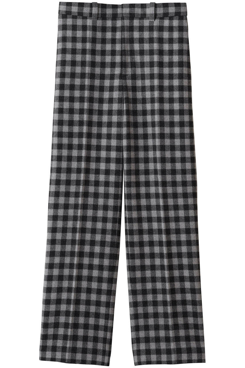 BLAMINK(ブラミンク)｜チェックストレートパンツ/ミッドグレー の通販
