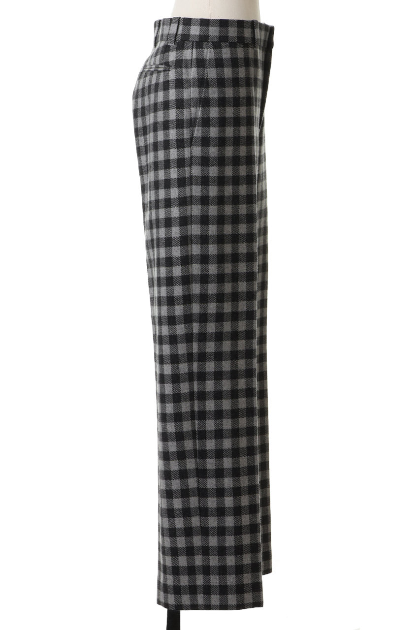 BLAMINK(ブラミンク)｜チェックストレートパンツ/ミッドグレー の通販