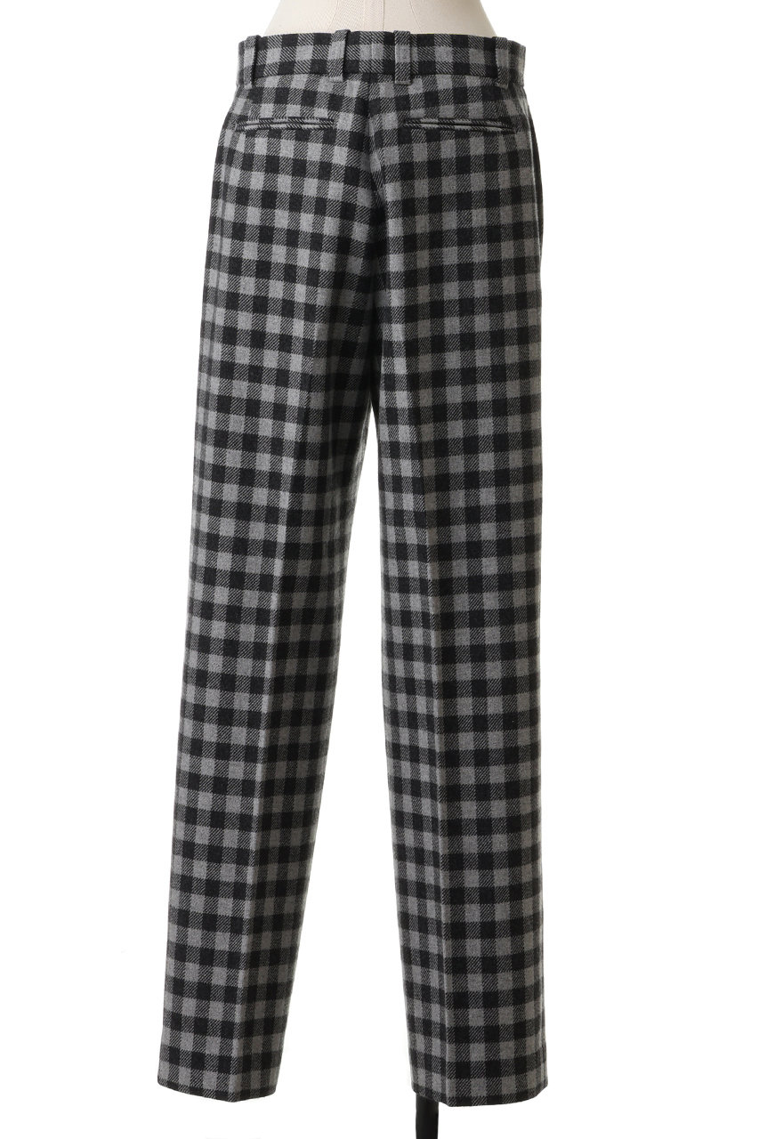 BLAMINK(ブラミンク)｜チェックストレートパンツ/ミッドグレー の通販