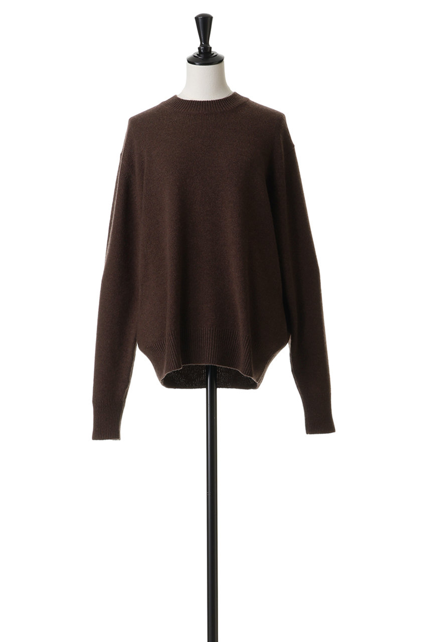 BLAMINK(ブラミンク)｜7Gクルーネックニット/ナチュラル の通販