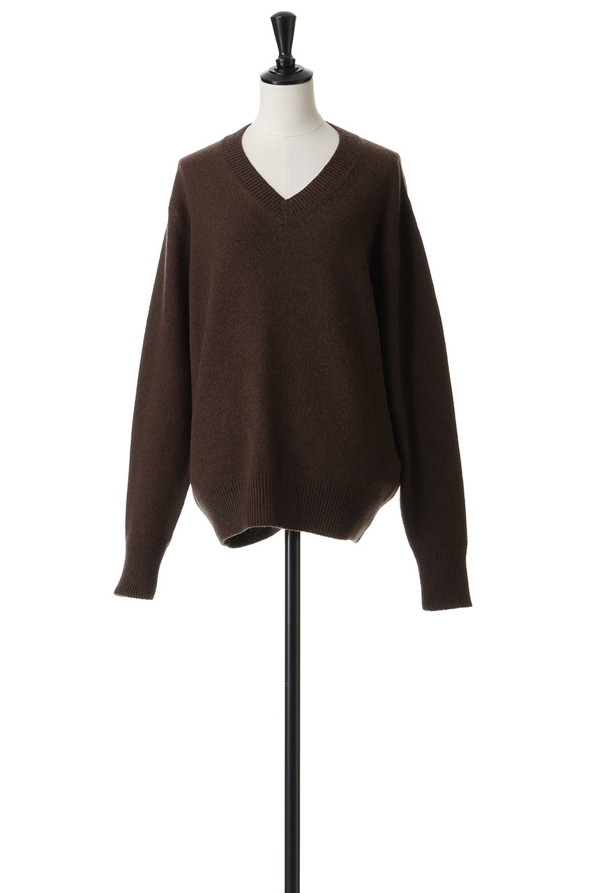 BLAMINK(ブラミンク)｜7GVネックニット/ナチュラル の通販｜ELLESHOP