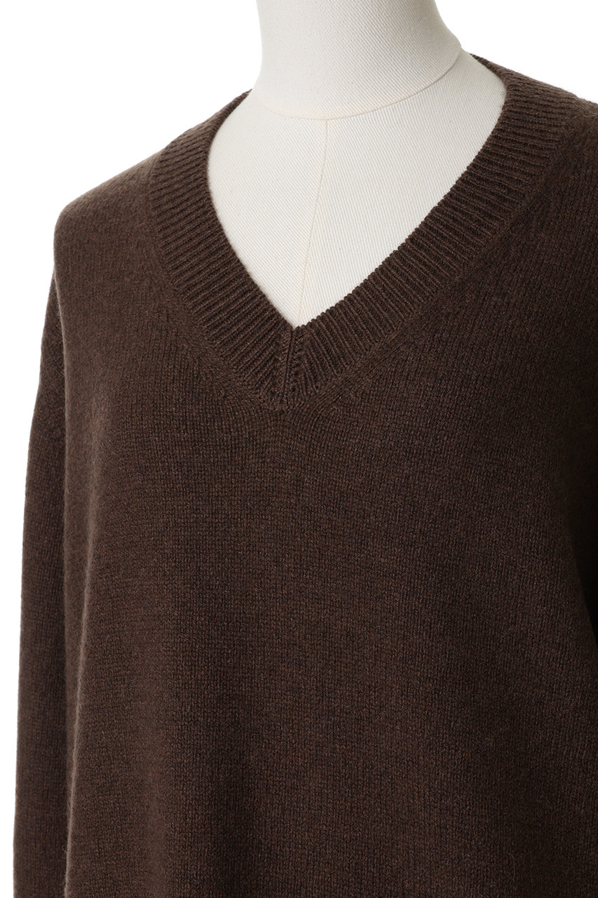 BLAMINK(ブラミンク)｜7GVネックニット/ナチュラル の通販｜ELLESHOP