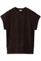 ハンドケーブルニットベスト ブラミンク/BLAMINK ダークブラウン