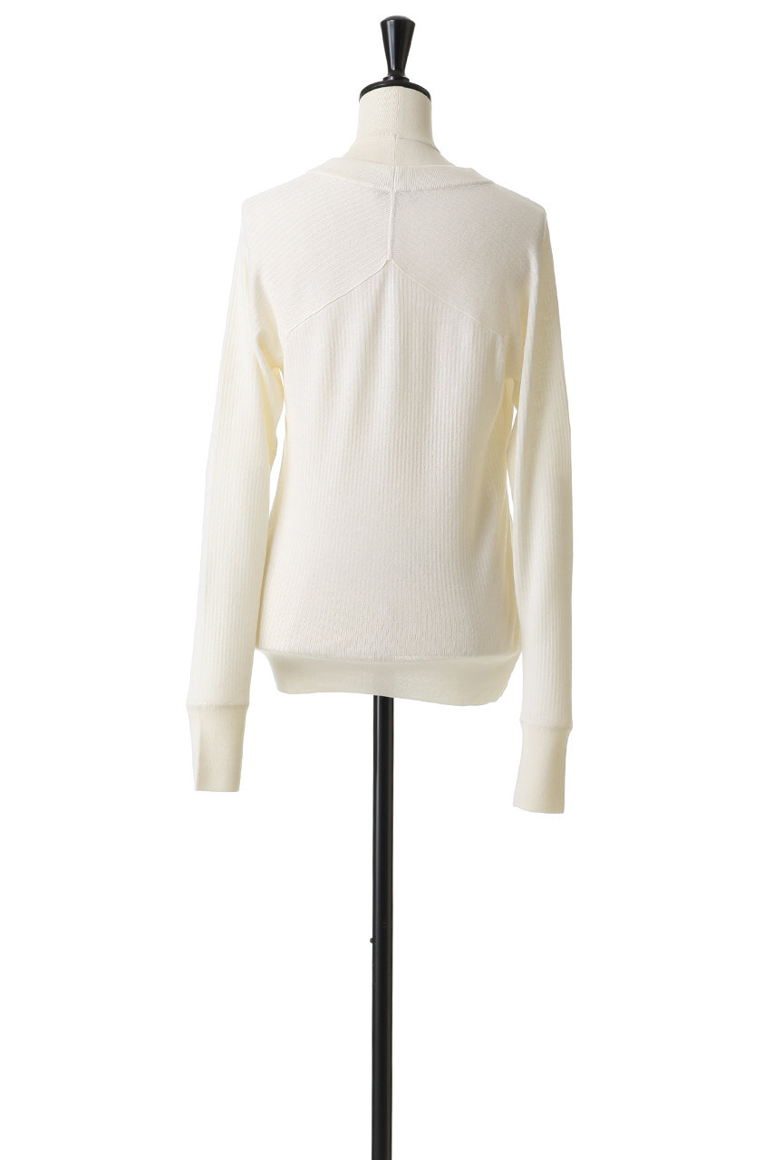 美品　ブラミンク blaminkカシミヤ　シルク　リブ　ニット　ホワイト BLAMINK(ブラミンク)｜カシミヤシルクリブタートルネックニット/オフ
