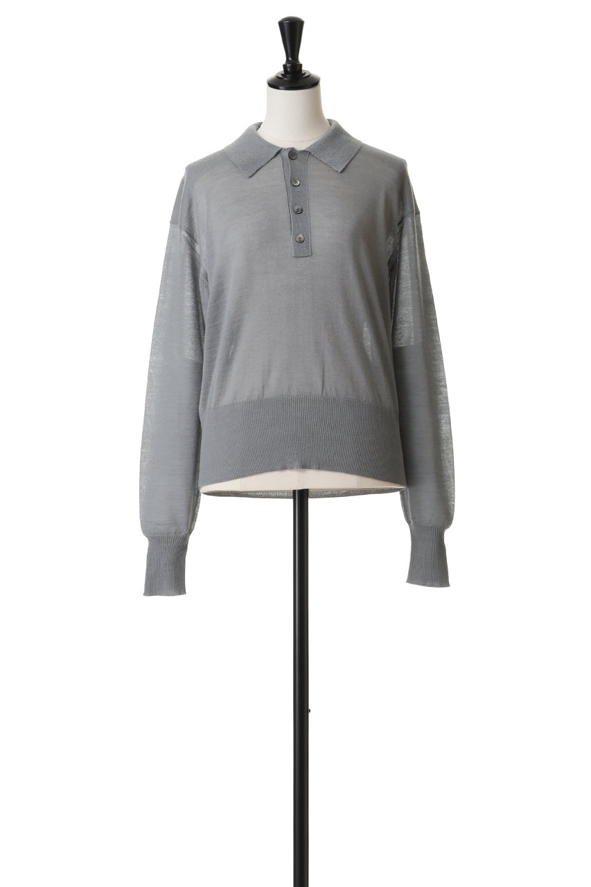 BLAMINK(ブラミンク)｜18Gレギュラーカラーロングスリーブニット