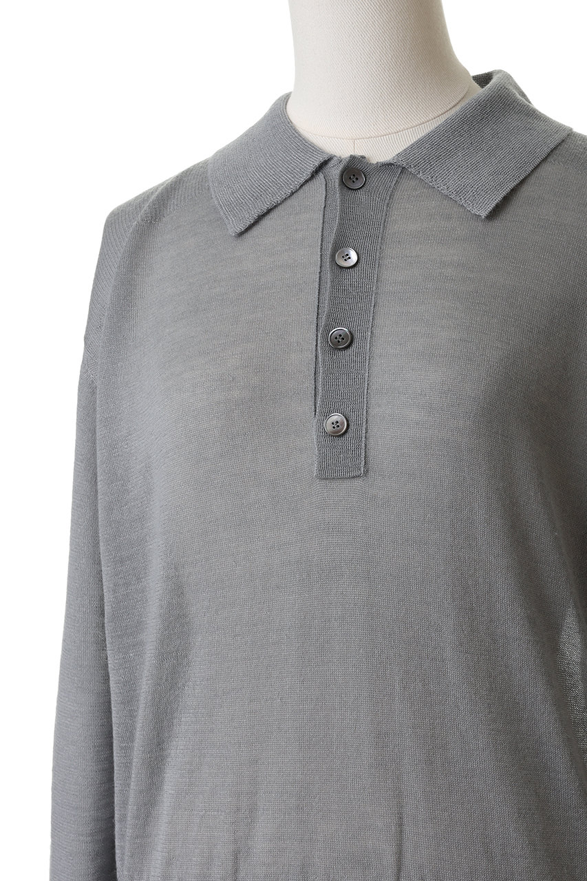 BLAMINK(ブラミンク)｜18Gレギュラーカラーロングスリーブニット